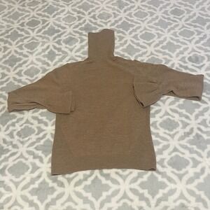 Veronica Beard Merino Wool Turtleneck Sweater - Womens Sz S - Knit Tan